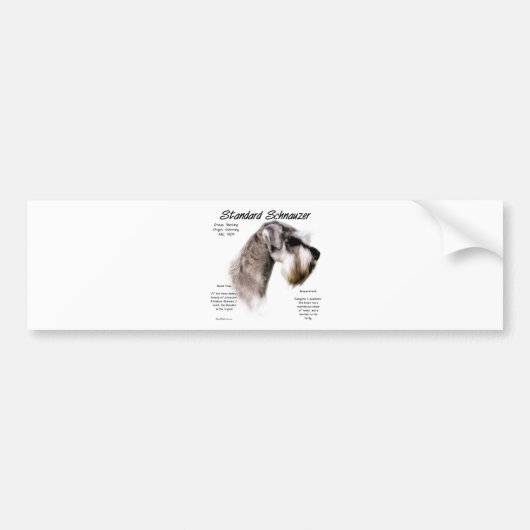 Standard Schnauzer History Design Autoaufkleber (Vorne)
