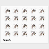 Standard Schnauzer History Design Runder Aufkleber (Blatt)