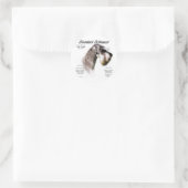 Standard Schnauzer History Design Runder Aufkleber (Tasche)
