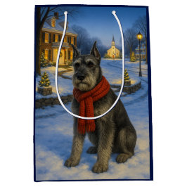 Standard Schnauzer Holiday  Mittlere Geschenktüte