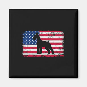Standard Schnauzer Lover 4. Juli Patriotic Ame Magnet