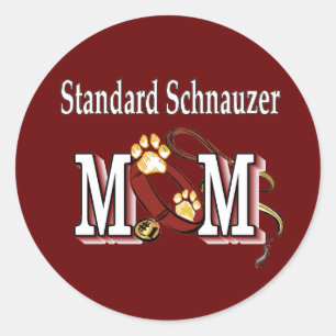Standard Schnauzer MAMA Geschenke Runder Aufkleber