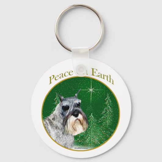Standard Schnauzer Peace Schlüsselanhänger (Vorderseite)