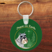 Standard Schnauzer Peace Schlüsselanhänger (Rückseite)