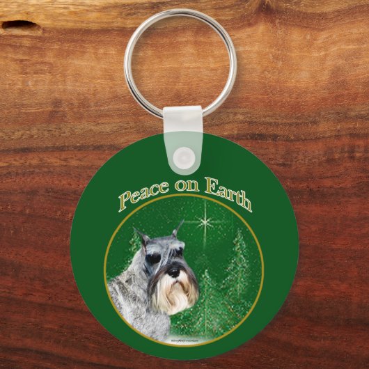 Standard Schnauzer Peace Schlüsselanhänger (Rückseite)