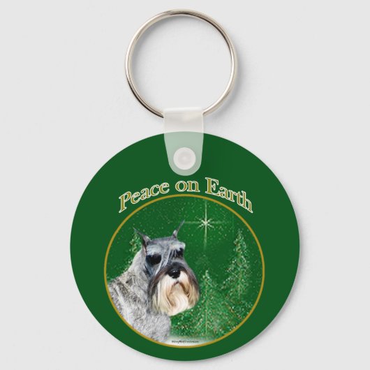 Standard Schnauzer Peace Schlüsselanhänger (Rückseite)