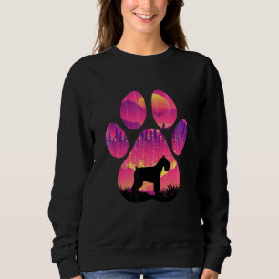 Standard Schnauzer Pfote Mama Papa Hund Frauen Män Sweatshirt