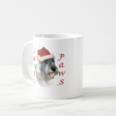 Standard Schnauzer Santa Paws Kaffeetasse (Vorderseite Links)