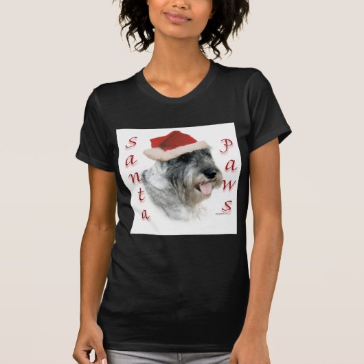Standard Schnauzer Santa Paws T-Shirt (Vorderseite)