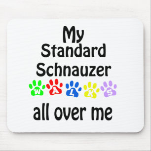 Standard Schnauzer Walking Design Mousepad