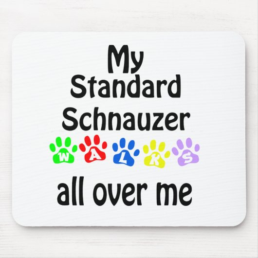 Standard Schnauzer Walking Design Mousepad (Vorne)