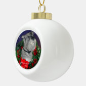 Standard Schnauzer Weihnachten Keramik Kugel-Ornament (Rechts)