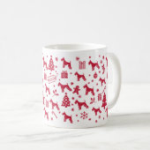 Standard Schnauzer Weihnachtsdesign Kaffeetasse (VorderseiteRechts)