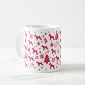 Standard Schnauzer Weihnachtsdesign Kaffeetasse (Vorderseite Links)