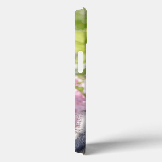 Standard Schnauzer Welpe im blühenden Garten - Case-Mate iPhone Hülle (Rückseite / Rechts)