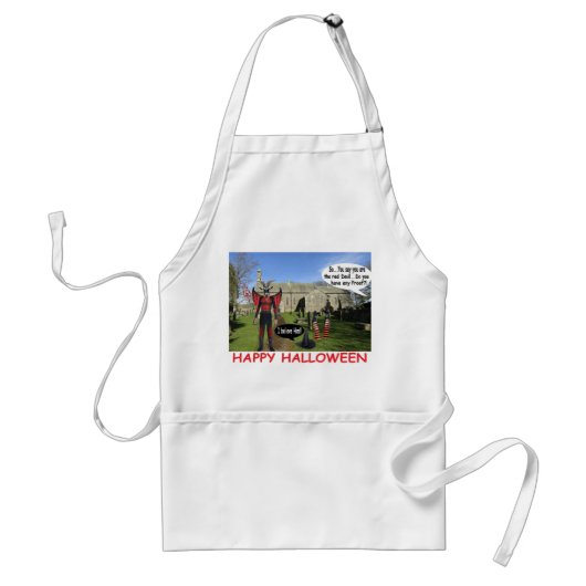 Standard-Schürze. Frohe Halloween. Teufelsziege Schürze (Vorne)