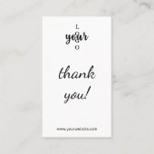 Standard Small Business Vielen Dank Code Visitenkarte (Vorderseite)