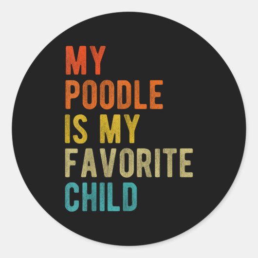 Standard Toy Odle Mom Dad Dog Lover Funny Sarcasti Runder Aufkleber (Vorderseite)