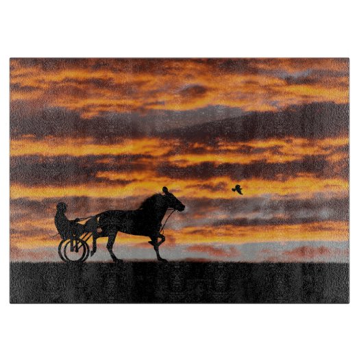 Standard Trottinf Racehorse Cutting Board Schneidebrett (Vorderseite)