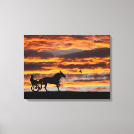 Standard Trotting Racehorse Canvas Print Leinwanddruck