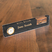 Standard Trotting Racehorse Desk Name Plate Namensplakette (Seite)
