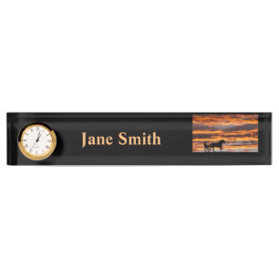 Standard Trotting Racehorse Desk Name Plate Namensplakette