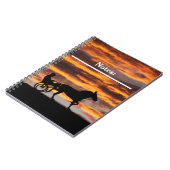 Standard Trotting Racehorse Spiral Notebook Notizblock (Linke Seite)