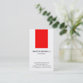 Standard-Visitenkarte für das vertikale White Stri Visitenkarte (Stehend Vorderseite)