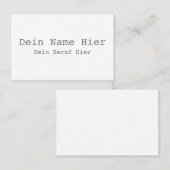 Standard Visitenkarte Selbst Gestalten - Vorlage (Vorne/Hinten)