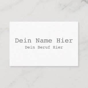 Standard Visitenkarte Selbst Gestalten - Vorlage