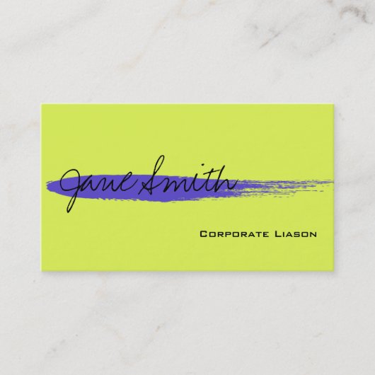 Standard-Visitenkarten für Blue Ink Spot Visitenkarte (Vorderseite)