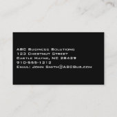 Standard-Visitenkarten für grüne Tintenpatronen Visitenkarte (Rückseite)