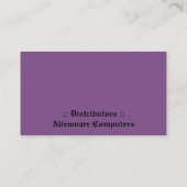 Standard-Visitenkarten Visitenkarte (Rückseite)