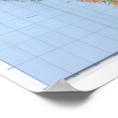 Standard World Map, Printed Map Poster (Ecke)