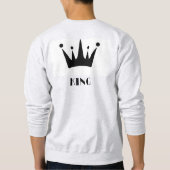 Standardaske für das Bild mit schwarzem King-Text Sweatshirt (Rückseite)
