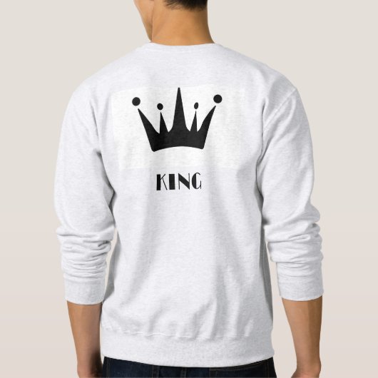 Standardaske für das Bild mit schwarzem King-Text Sweatshirt (Rückseite)