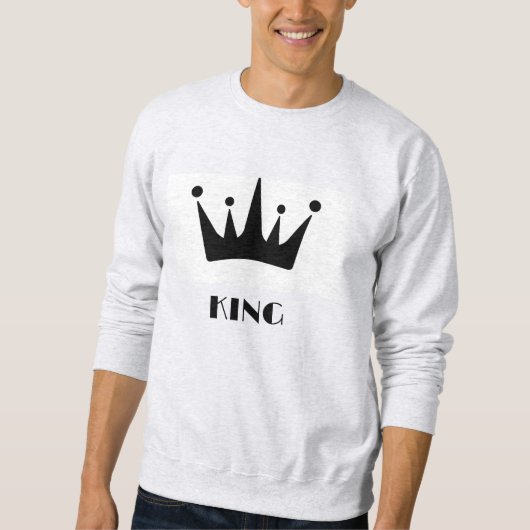 Standardaske für das Bild mit schwarzem King-Text Sweatshirt (Vorderseite)