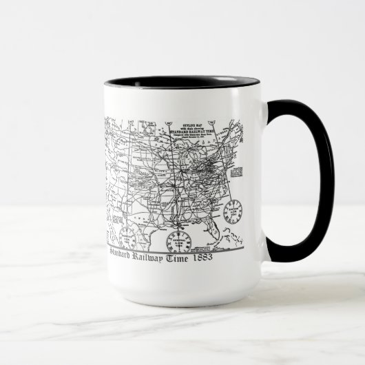 Standardbahnzeit-Zonen 1883 Tasse (Rechts)