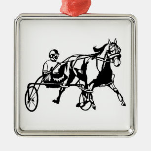 Standardbred Rennen-Verzierung Silbernes Ornament