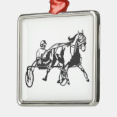 Standardbred Rennen-Verzierung Silbernes Ornament (Links)