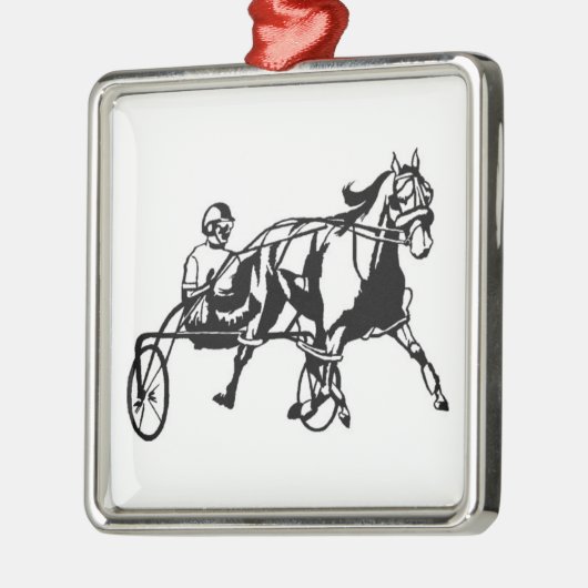 Standardbred Rennen-Verzierung Silbernes Ornament (Links)