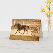 Standardbred Rennpferd Karte (Gelbe Blume)