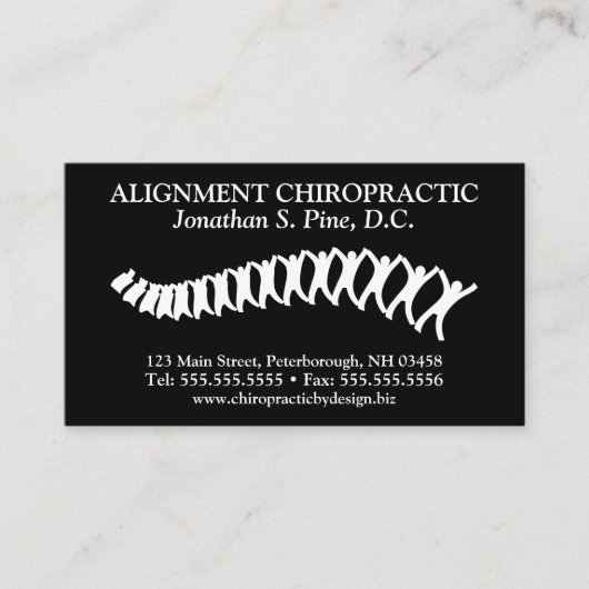 Standardchiropraktik-Logo-Verabredungs-Karten Terminkarte (Vorderseite)