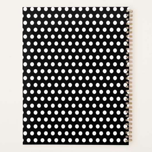 Standarder Anfangsbuchstabe Polka Dot Planer (Rückseite)