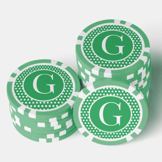 Standarder Anfangsbuchstabe Polka Dot Pokerchips (Stapel)