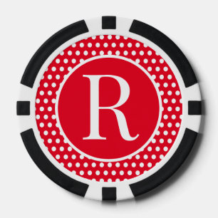 Standarder Anfangsbuchstabe Polka Dot Pokerchips