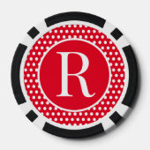 Standarder Anfangsbuchstabe Polka Dot Pokerchips (Rückseite)