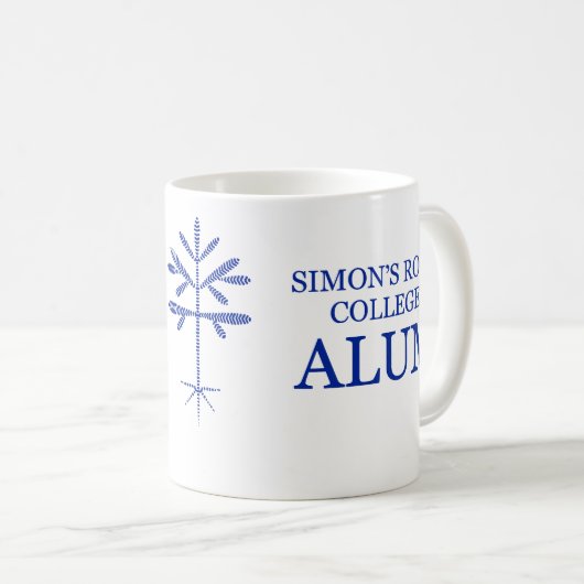 Standardgröße "SRC-Alum"-Tasse mit blauem Sapling Kaffeetasse (VorderseiteRechts)