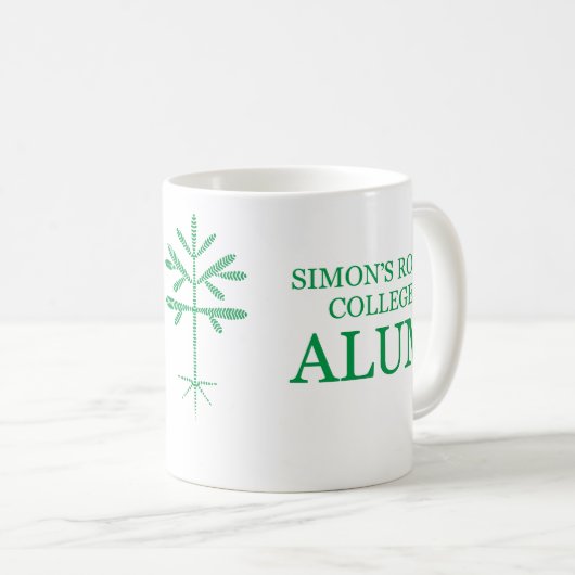 Standardgröße "SRC-Alum"-Tasse mit grüner Sapling Kaffeetasse (VorderseiteRechts)