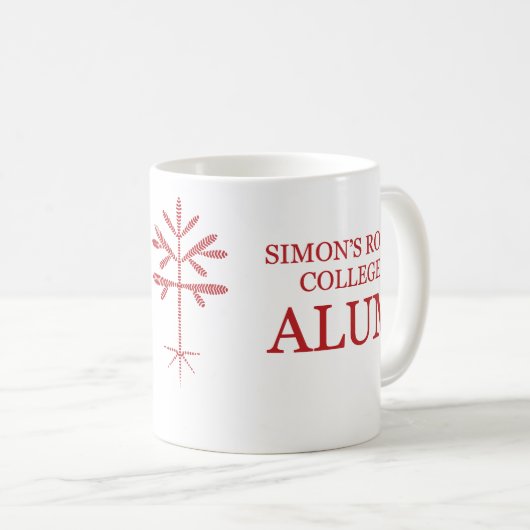 Standardgröße "SRC-Alum"-Tasse mit rotem Sapling Kaffeetasse (VorderseiteRechts)